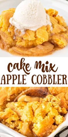 this cake mix apple cobbler is so good it's easy to make