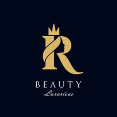 the logo for beauty lauren's is shown in gold and black colors on a dark background