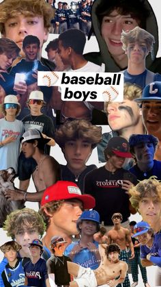 a collage of baseball players with the words baseball boys on them and images of young men