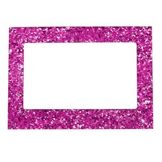 a pink glitter frame on a white background