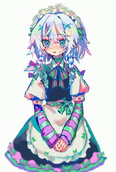 Touhou Sakuya Izayoi, Touhou Sakuya, Touhou Fanart, Sakuya Izayoi, Sayaka Miki, Art Style Inspiration, 영감을 주는 캐릭터