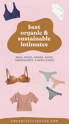 Best Organic & Sustainable Undies, Bras, Socks, & Base Layers! Cotton Undies, Organic Clothes, Sustainable Wardrobe, Cotton Bra, Wardrobe Makeover, Pin Ideas, Organic Lifestyle