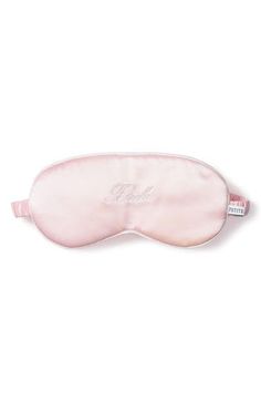 This pillowy eye mask sewn from luxurious silk blocks light to promote restful shut-eye before your big day. 100% silk Hand wash, dry flat Imported Pink Silk Pajamas, Luxury Sleepwear, Silk Sleep Mask, Name Embroidery, Bridesmaid Box, Shoe Size Conversion, White Embroidery, Sleep Mask, Pink Silk