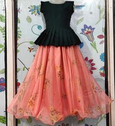 Kids Blouse Designs For Lehanga, Long Frocks For Kids, Cotton Frocks For Kids, Frocks For Kids, Frocks And Gowns, Kids Party Wear Dresses, Long Frock Designs, Kids Dress Collection