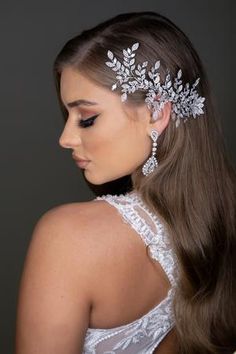 Buy NIKA Swarovski Bridal Hair Wings, Wedding Hair Wings, Wedding Hair Accessories Online | Ellee Couture Boutique Luxury Elegant Wedding Hair Accessories, Bridal Hair Accessories With Vail, Bridal Hair Accessories 2022, Wedding Hair Accessories Headpieces, Hair Wings, Wedding Glam, Gold Hair Comb, Crystal Bridal Tiaras, Bridal Tiaras