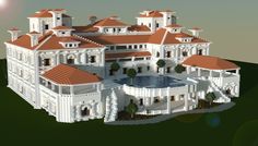 A mansion made in minecraft                                                                                                                                                                                 Más Minecraft Mansion Blueprints, Minecraft Mansion Ideas, Mansion Blueprints, Minecraft M