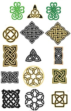 an image of celtic designs in different colors