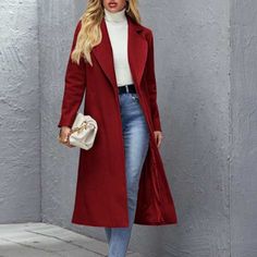 Classic Burgundy Long Coat, Winter Coat Aesthetic, Winter Outfits Curvy, Coat Aesthetic, Preppy Winter Outfits, Retro Vintage Christmas, Resort Chic, Preppy Winter, Outfits Curvy