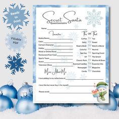 a snowflake themed baby shower game with blue baubs and snowflakes