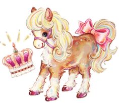 a little pony with a tiara on it's head