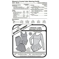 Sewing Pattern (Pattern Only) Lake Skating, Skating Outfit, Dance Exercise, Long Sleeve Leotard, Gymnastics Outfits, Green Pepper, Pacific Crest Trail, Cascade Mountains, Eugene Oregon