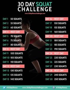 the 30 day squat challenge poster