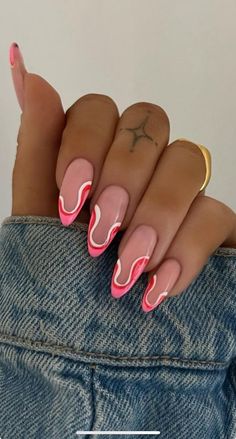 Press On Nails Business, Basic Baddie Nails, Daily Nail Art, French Tip Nail Designs, Elegant Nail Designs, Basic Nails, Daily Nail, Valentine Nails, Cute Summer Nails