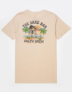 Salty Crew Sand Bar Tee. Graphic On Left Chest. Large Graphic On Back. Crew Neck. Short Sleeve. 100% Cotton. Machine Wash. Imported. Wwe T Shirts, Flannel Sweatshirt, Boys Graphic Tee, Girls Graphic Tee, Girls Blouse, Guess Jeans, Top Graphic Tees, Graphic Tee Shirts, Sweaters And Jeans