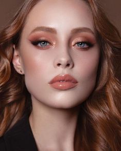 Peachy Makeup Look, Ginger Makeup, Wedding Makeup Redhead, Wedding Makeup For Blue Eyes, Maquillage On Fleek, Redhead Makeup, Fall Makeup Looks, Makeup Academy, Natural Wedding Makeup