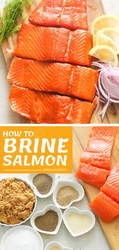 how to make brine salmon on a cutting board