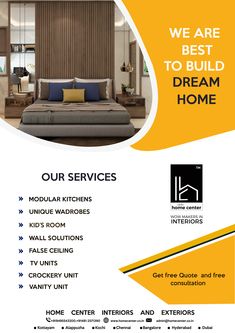 a flyer for a home renovation company with the words, we are best to build dream homes