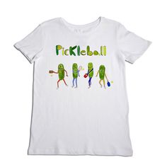 White Rehearsal Dress, Funny Pickleball Shirts, Pickleball Shirt, Linen Bottoms, Silk Bottoms, White Crew Neck, Pickleball, White T, Infant Tees