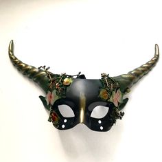 Mask with horns Women Masquerade mask forest creature mask, labyrinth masks, enchanted Forest Goblin Mask Horns, Mythical Creature Masks I N C L U D E D Masks come with matching double sided satin ribbons attached. Masks can be sold as a couples set or individually. C U S T O M I Z A T I O N Can be customized further. Get in touch for custom orders! S I Z E Adult size only. S H I P P I N G - Processed same day or within 24 hours. 1-2 day guaranteed delivery, add item to cart, click shipping tab Mask Forest, Goblin Mask, Mask With Horns, Forest Goblin, Deer Mask, Masquerade Mask Women, Masquerade Ball Masks, Mask Photography, Masquerade Ball Mask