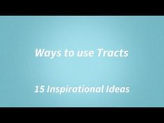 the words, ways to use traccts 15 inspirational ideas on a blue background