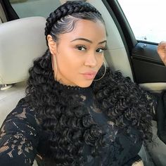 Hairstyles With Weave, Weave Hairstyles Braided, Quick Weave Hairstyles, Braided Ponytail Hairstyles, Braids With Extensions, Braids With Weave, Girls Braids, Cornrow, Cornrow Hairstyles