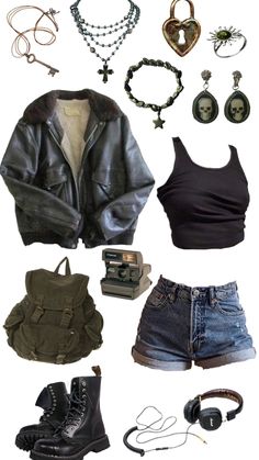 #grunge  #vintage #outfitidea #fashion 1980s Grunge Outfits, Grunge Dresses Aesthetic, Outfits With Shorts Grunge, 1990s Grunge Fashion Women, Grunge Fashion Board, 90s Grunge Inspired Outfit, 90s Fashion Rock Grunge Outfits, Grunge 90s Aesthetic Outfits, Midwest Grunge Outfit