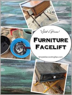 furniture facelift with the words what's great? on it and pictures of different pieces