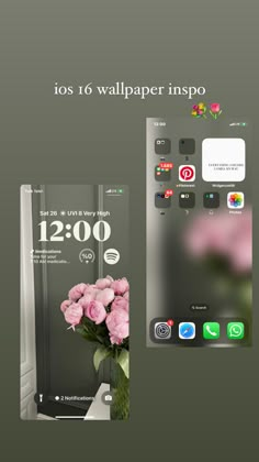 an iphone screen with flowers in it and the text'10 wallpaper inspo '