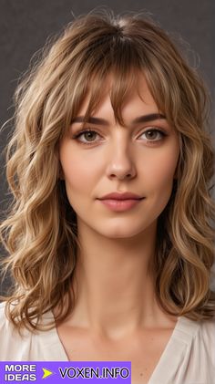 Wavy Bob With Bangs Round Face, Wavy Hair With Fringe, Wavy Hair With Bangs, Long Wavy Haircuts, Perfect Wavy Hair, Short Wavy Pixie, Bangs Styles, Asymmetrical Bangs, Textured Bangs