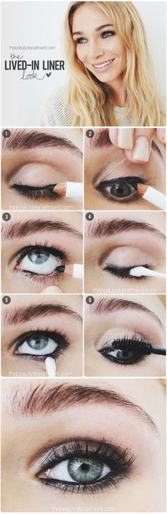 The Lived in Liner Look, love it! Smudged Eyeliner, Makeup Tip, Smink Inspiration, Makijaż Smokey Eye, The Beauty Department, Eyeliner Tutorial, Rocker Chic, No Eyeliner Makeup