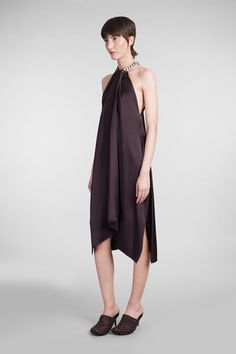 Synthetic->acetate, 64% Synthetic->viscose, 36% Sleeveless Silk Crepe Formal Dress, Formal Sleeveless Silk Crepe Dress, Sleek Viscose Evening Dress, Silk Crepe Sleeveless Evening Dress, Formal Pre-draped Silk Crepe Dress, Sleek Viscose Midi Dress For Evening, Chic Silk Crepe Dress For Party, Chic Silk Crepe Dress For Gala, Chic Silk Crepe Dress For Formal Occasions