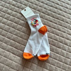 New American Eagle Boyfriend Socks Price Is Firm Boyfriend Socks, Orange White, Color Orange, Hosiery, American Eagle Outfitters, American Eagle, Socks, Orange, Women Shopping