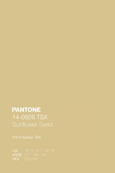 an advertisement for pantone's sunflower seed