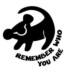 a black and white silhouette of a dog with the words, who remembers you are