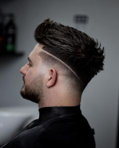 Guys Haircuts, Hard Part Haircut, A Line Hair, Mid Fade Haircut, Gents Hair Style, Classic Haircut, Cool Mens Haircuts, Men's Haircuts, Men Haircut Styles