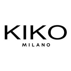 the kiko logo is shown in black and white, while it appears to be on display