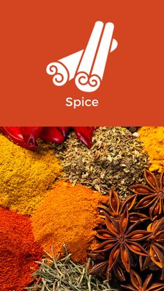 spices with the word spice on it and an image of some different types of spices