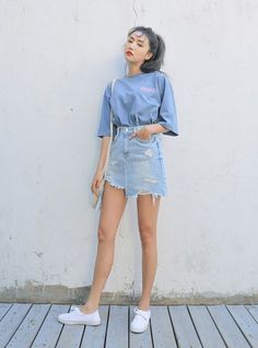 @yamtrill :) Korea Summer Fashion, Korean Fashion Teen, Korean Fashion Ideas, Korean Fashion Winter, Korean Summer, Korean Fashion Outfits, Foto Tips, Korean Fashion Women