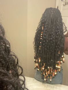 #beads #boho #bohobraidstyle #beadbraids Boho Fulani Braids With Beads, Goddess Braids With Color And Beads, Faux Locks With Beads, Long Braids For Black Women With Beads, Cute Braided Hairstyles Box Braids, Bubble Braids With Braiding Hair, Shell Beads On Braids, Boho Hair Beads, Box Braids With Beads And Curls