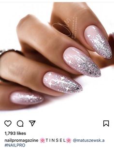 Tips Nails, Strong Nails, Nail Designs Glitter, New Year's Nails, Xmas Nails, Elegant Nails, Classy Nails, Pretty Acrylic Nails, Fancy Nails