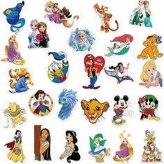 disney stickers are shown here in this image