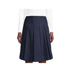 A classic that works in the classroom and the washing machine. This skirt from Lands' End offers classic pleats in an easy-care blend fabric that resists stains, wrinkles and fading so you look good all school day long. Click on this WOMEN'S GUIDE to find the perfect fit and more! A classic that works in the classroom and the washing machine. This skirt from Lands' End offers classic pleats in an easy-care blend fabric that resists stains, wrinkles and fading so you look good all school day long Elegant Fitted School Skirt, Daywear Cotton Pleated Lined Skirt, Classic Cotton Pleated Waist Skirt, Short Pleated Cotton Skirt, Classic A-line Skirt For Daywear, Cotton Pleated Daywear Skirt With Lining, Cotton Pleated Short Skirt, School Pleated Skirt With Pleated Hem, Fitted Cotton Pleated Skirt For Daywear