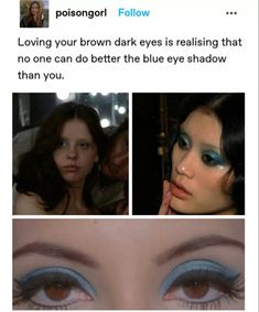 Blue Eye Shadow, Blue Eyeshadow, Do Better, Blue Eye, Eyeshadow Looks, Creative Makeup