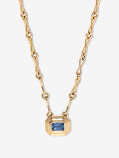 18k Gold, Approx. .35ct Sri Lankan Sapphire 16” Adjustable Made and hand-finished in LA, each piece sold helps ocean-related causes. Azlee Jewelry, Baguette Diamond Earrings, Baguette Diamond Band, Trillion Diamonds, Modern Deco, Handmade Chain, Baguette Diamond Rings, Ruby Beads, Emerald Bead