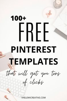 the words free pinterest templates that will get you tons of clickers