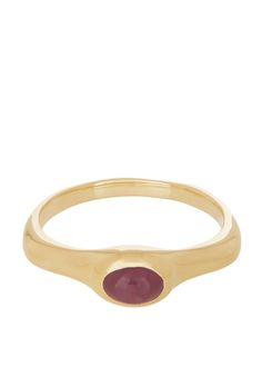 Cecil Ring - Ruby – Mondo Mondo Gold Domed Ruby Ring With Gemstone, Gold Ruby Ring With Domed Shape, Modern Gold Oval Ruby Ring, Modern Oval Gold Ruby Ring, Modern Oval Ruby Ring In Gold, 14k Gold Ruby Cabochon Ring, Gold Ruby Ring With Cabochon In 14k Gold, Classic Gold Ruby Cabochon Ring, Classic Gold Ruby Ring With Cabochon