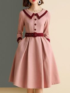 Robes Vintage, Elegant Midi Dresses, Piece Prom Dress, Women Long Sleeve Dress, Womens Vintage Dresses, Elegant Dresses For Women, Dresses Elegant, Midi Dress Casual, Ball Gown Dresses