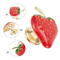 an image of a red strawberry shaped ring