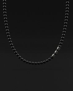 Presenting the Royale Necklace from Seekers – where luxury meets a journey of personal and spiritual growth. This 8mm necklace, designed for the modern seeker, combines regal elegance with subtle hints of self-discovery and spiritual awakening. It's more than a symbol of sophistication; it's a tool for reflection and growth, enhancing your journey towards a life of refined grace and meaningful depth. All our stones are chosen by hand to satisfy AAA quality standards. They are natural stones and their size and color can vary slightly. Stone: AAA Grade 8mm Metal: 925 Solid Sterling Silver / 24k Gold Plated / Rhodium over 925 Sterling Silver 100% Handcrafted Package: High quality velvet pouches Minimalist 8mm Onyx Bead Jewelry, Modern Black Jewelry With Sterling Silver Clasp, Modern Black Necklace With Round Beads, Modern Black Round Beads Necklace, Luxury Black Necklace With Polished Beads, Classic Single Strand Onyx Necklace, Classic Onyx Single Strand Necklace, Black Sterling Silver Timeless Necklace, Black Jewelry With Sterling Silver Clasp For Everyday