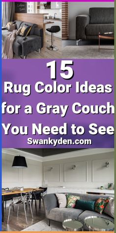 the top 15 rug color ideas for a gray couch you need to see